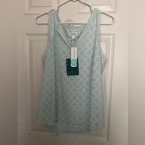 NWT, Stitch Fix Market & Spruce, ice blue sleeveless top. Size M